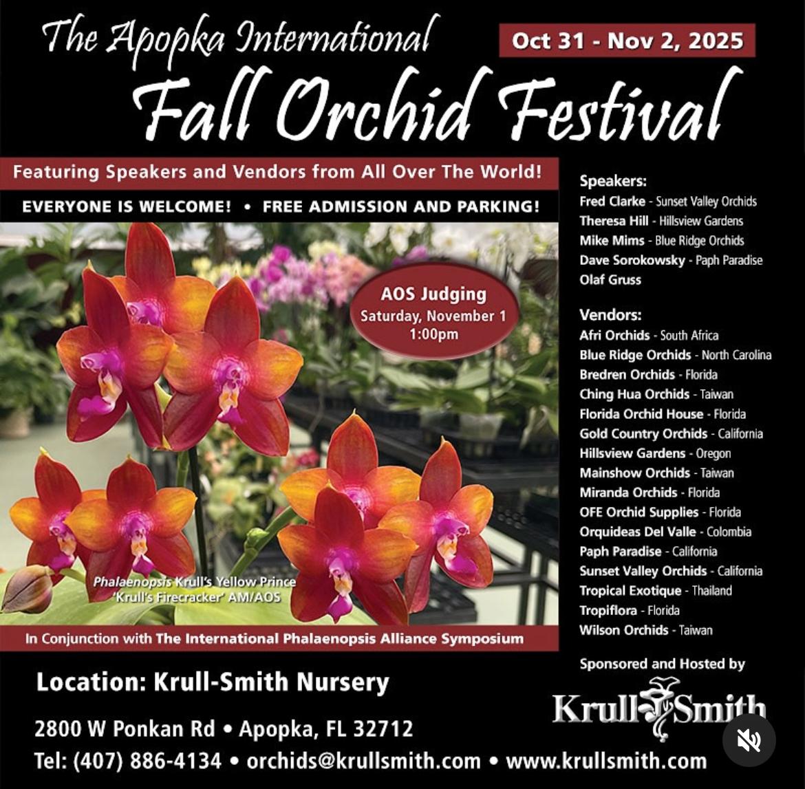 The Apopka International Fall Orchid Festival